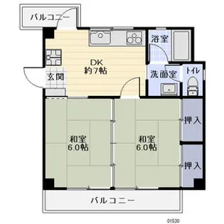 コーポ大島【203号室】の間取り