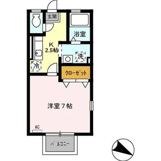 1Kの間取り画像