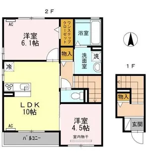 フラフィールド【2階】の間取り