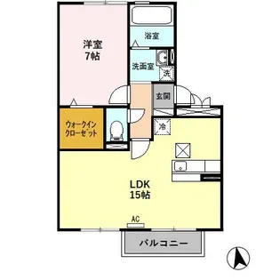 セレッソKT A【1階】の間取り