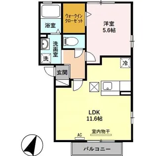 メゾン ヴェール【1階】の間取り