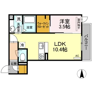 エクセレント33【2階】の間取り