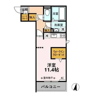 ワイズコート松鴻【1階】の間取り