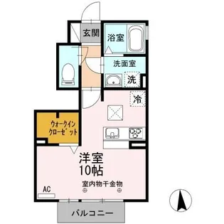 ロイヤルパークス島【1階】の間取り
