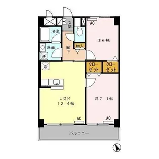 BELLE DE MEURE長良(ベルドミールナガラ)【402号室】の間取り