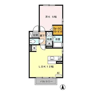 ESPOIR YUTAKA(エスポワールユタカ)【2階】の間取り