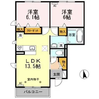 CASA FELICE A棟【1階】の間取り