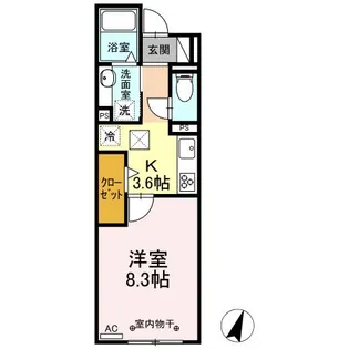 TIGER LILY【1階】の間取り