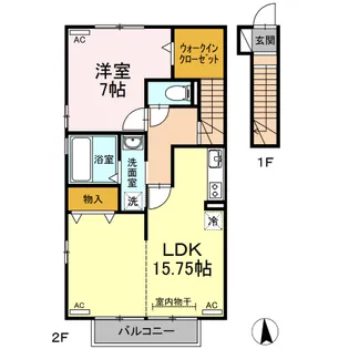 リビングタウン鵜沼 C【2階】の間取り