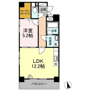 メゾンDEウノ【5階】の間取り
