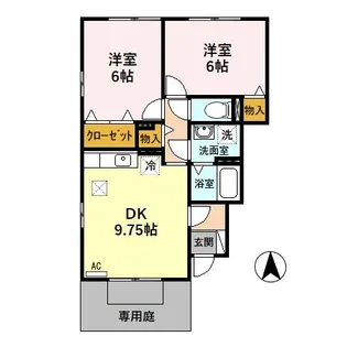 こすも80 A【1階】の間取り