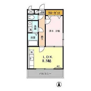 花水木【3階】の間取り