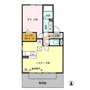 セジュールきよし B【1階】の間取り