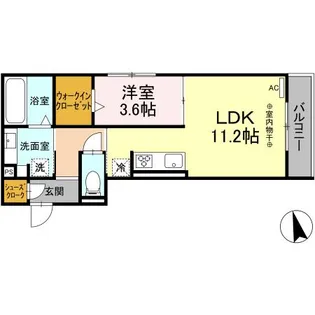 DーROOM本荘EAST【3階】の間取り