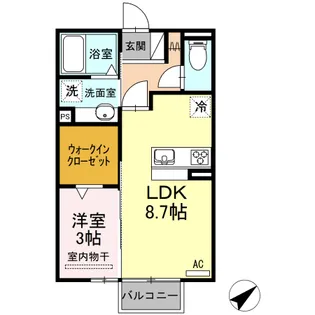 リブフラット【2階】の間取り