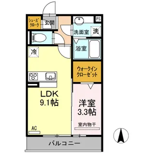 リヴエールM【2階】の間取り