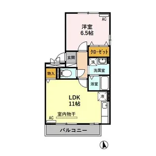 セレッソKT B【3階】の間取り