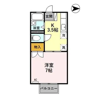 ルミエール関谷【1階】の間取り