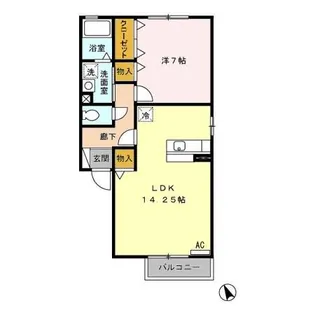 サンフローラル岐阜東【2階】の間取り