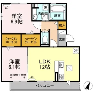 CONFOR Ⅴ(コンフォールファイブ)【1階】の間取り