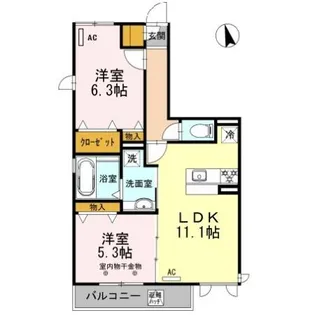 ヴィラ グレンディール【3階】の間取り