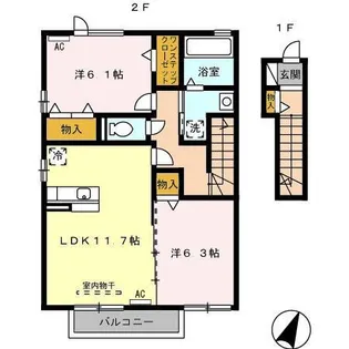 BEE HOUSE【2階】の間取り