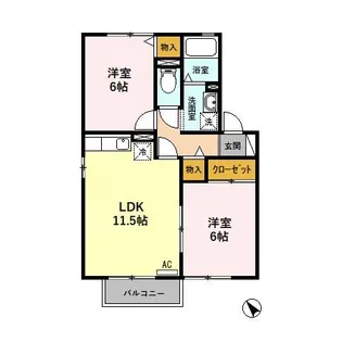 コーポ田中【2階】の間取り