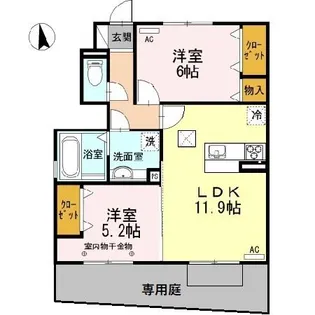 マイスター蔵前 B棟【1階】の間取り