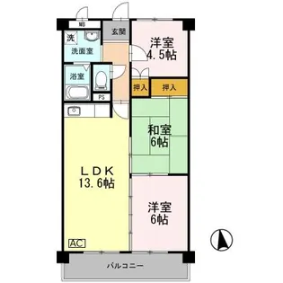 アン・ジュール【1階】の間取り