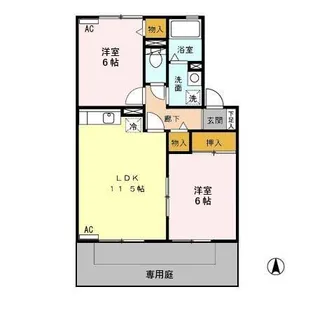 グランシャリオ【1階】の間取り