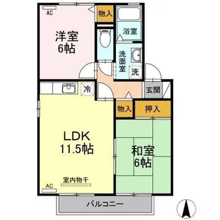 グランシャリオ【2階】の間取り