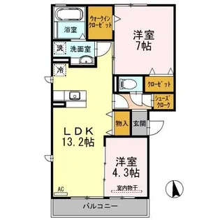 PRINCESS MOTOIMA【2階】の間取り