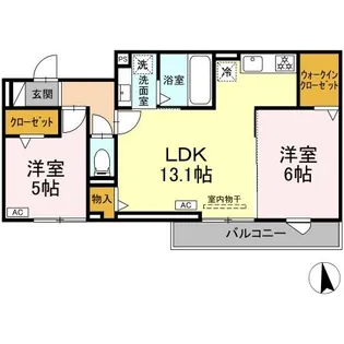 TORISIAマルナガ【2階】の間取り