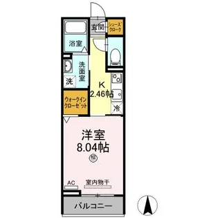 フルール那加【3階】の間取り
