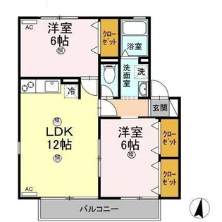 セントアベニュー B棟【1階】の間取り