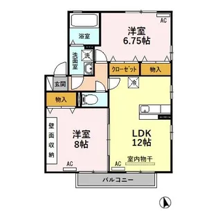 リビングタウン長良【2階】の間取り