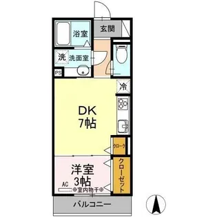 パーチェGINANⅢ【2階】の間取り