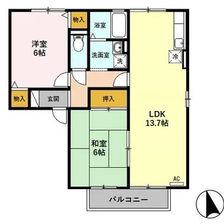 アヴェニール幸 A【1階】の間取り