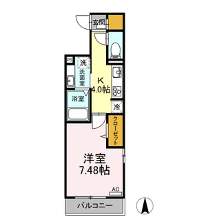 ALLUGE岐阜(アリュージュ)【3階】の間取り