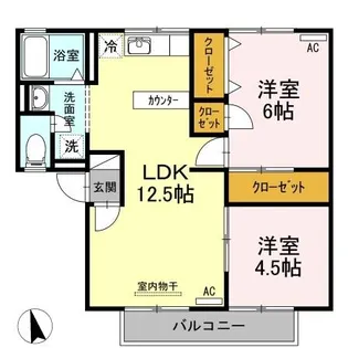 メゾン・ド・マージュ A棟【2階】の間取り