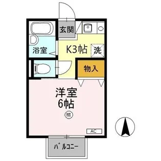 コーポALYSSUM【1階】の間取り