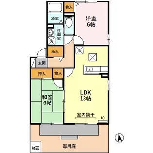 ボヌール A【1階】の間取り