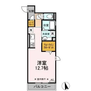 プラセル寺島【1階】の間取り