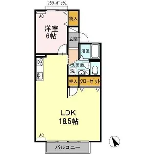 セジュール芝 D棟【2階】の間取り