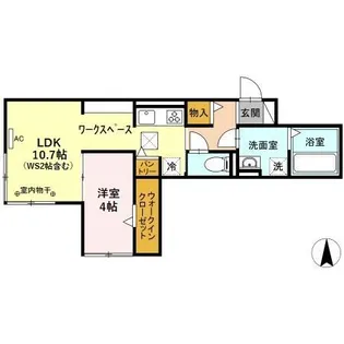 グランヴィア金町【1階】の間取り