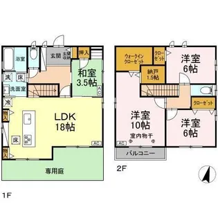 岐阜県岐阜市守口町2丁目【一戸建】の間取り