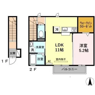 MAISON DE CHOCOLA(メゾンドショコラ)【2階】の間取り