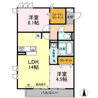 HILLS NODA【2階】の間取り