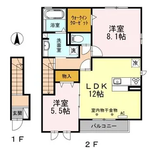 エクセルサワダ A棟【2階】の間取り