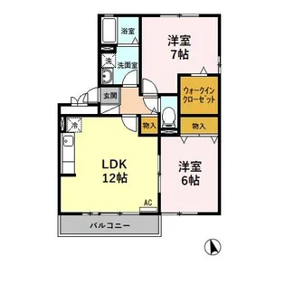 メゾン ド クリーク B【2階】の間取り